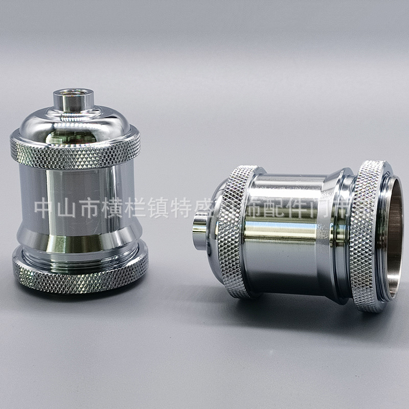 吊灯灯头复古 爱迪生复古平头E27铝灯头 铝灯头座配件吊灯配件|ms