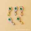 Pendant, lock, emerald accessory jade, 18 carat, wholesale
