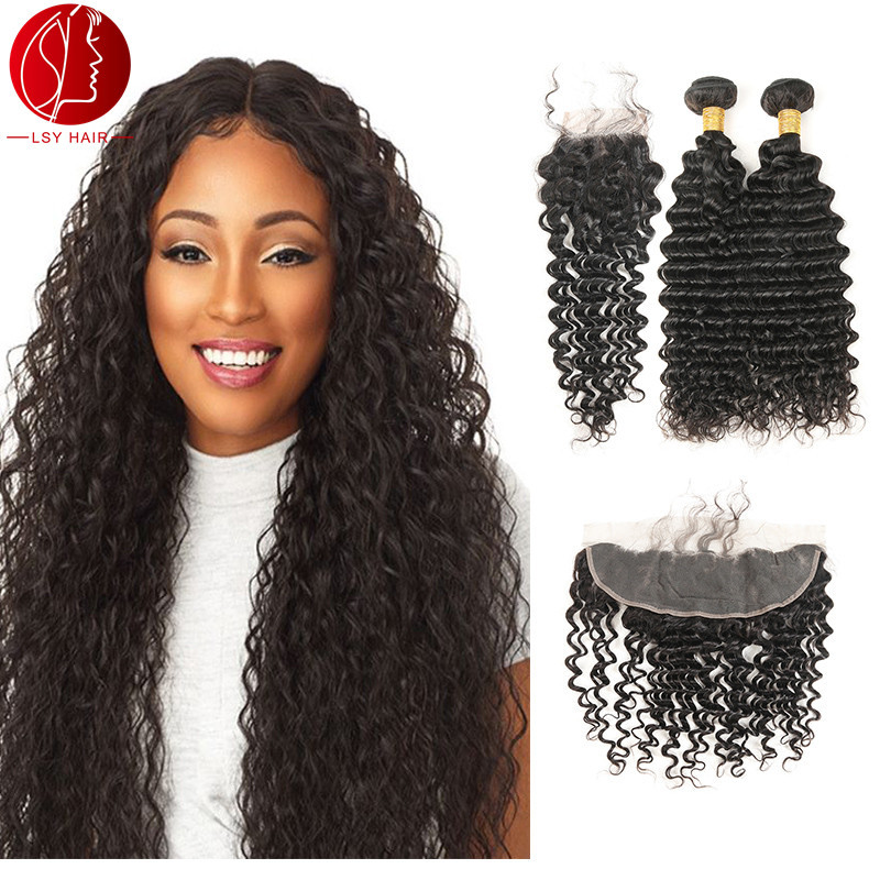 Long Shengyuan deep wave real hair curta...