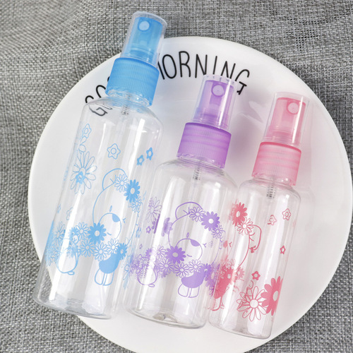 Factory direct sales plastic dispensing bottles, large, medium and small portable nozzle dispensing bottles, travel cosmetic bottles supply