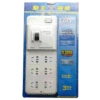 760BL 6-hole socket + leakage protector with switch 3 meters long