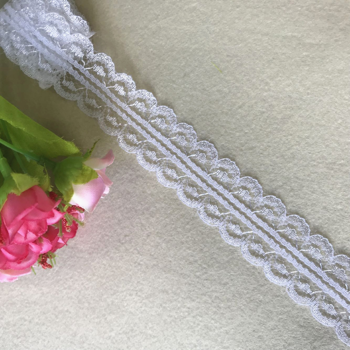 厂家供应现货批发2.5cm无弹花边蕾丝花边婚纱工艺品DIY辅料123-2