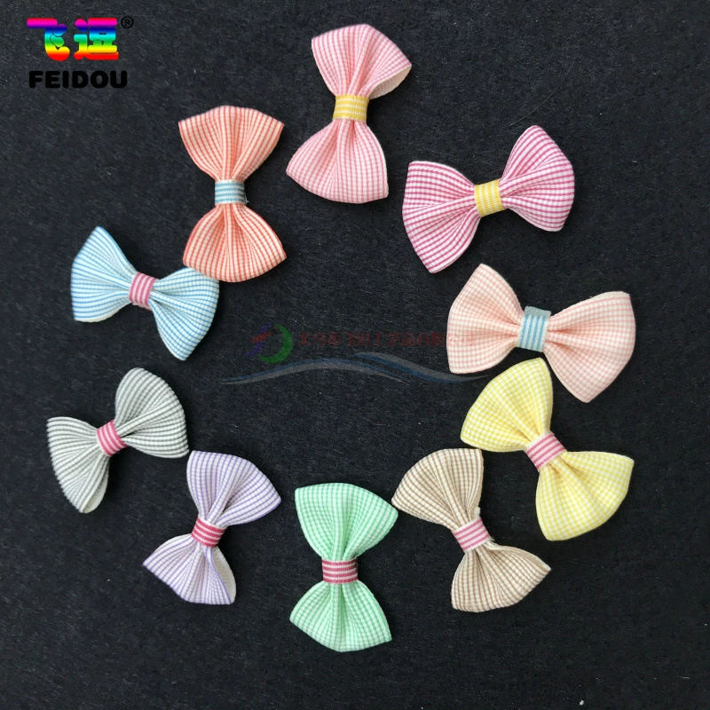 Новое поступление в Корейском стиле односимвольный бант из тонкой сетки Клетчатый Узел Детские аксессуары для волос заколка для волос аксессуары для одежды цветок