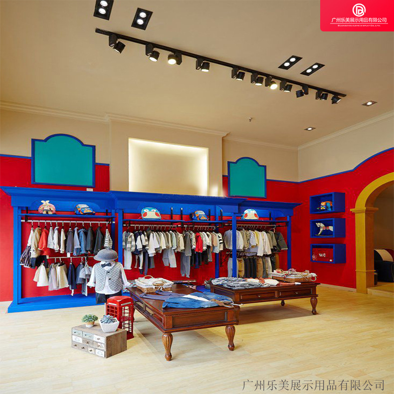 广州厂家定制童装展示柜展示架整店输出服装柜定制