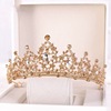 Retro black hair accessory for bride, accessories for princess, crown