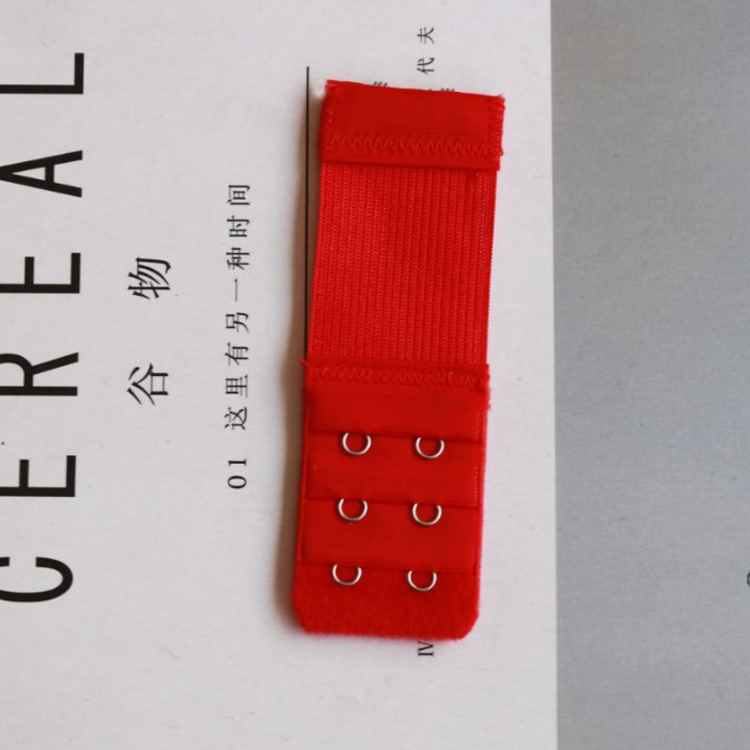 松紧三排两扣大红