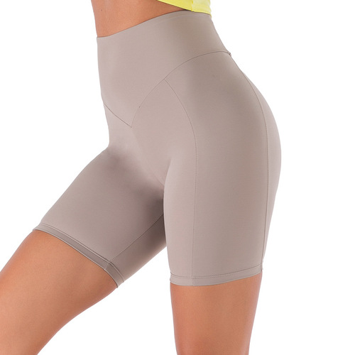 Women's New Trend Yoga Five-Pocket Leggings Elastic Tight Hip-lifting Fitness Shorts Quick-Drying High-Waisted Sports Shorts