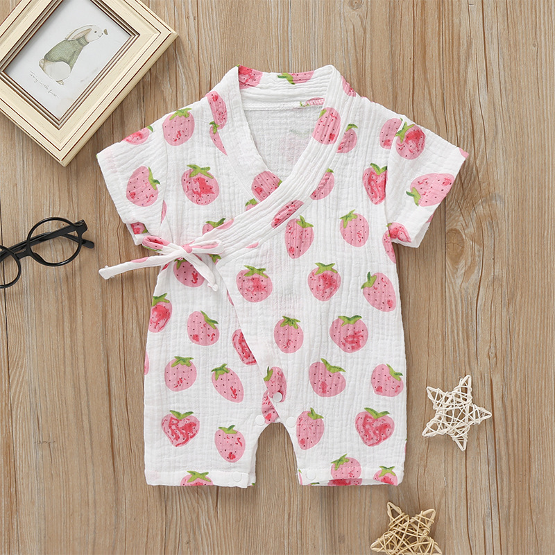 Short-sleeved Kimono Soft  Comfortable Printing Baby Romper Jumpsuit Hot Sale display picture 11