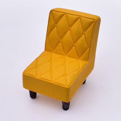 Zakka Mini Retro Handmade Striped Leisure Sofa Chair Miniature Scene Resin Girl Small Ornaments Desktop
