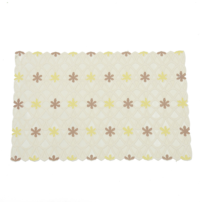 Wholesale of new PVC creative printed placemats, hotel and restaurant anti-slip Western placemats, heat-insulating plate MATS, white base rice base table MATS and bowl MATS detail image 17