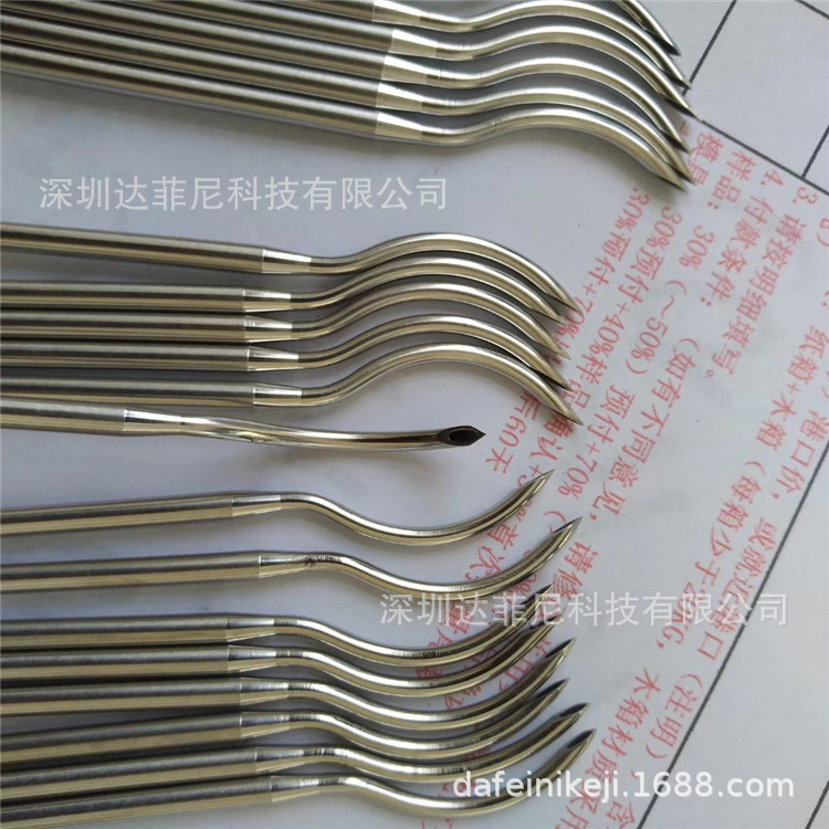 加工异折弯穿刺针 三面磨尖穿刺针 304不锈钢管斜口磨尖 金属钢针