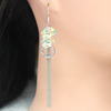 Summer crystal, fresh long earrings, 2019, 925 month, fitted