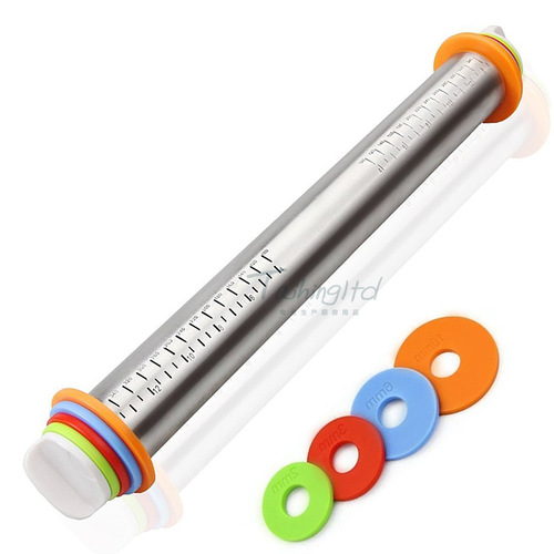 Adjustable rolling pin stainless steel rolling pin kneading pad set adjustable rolling pin