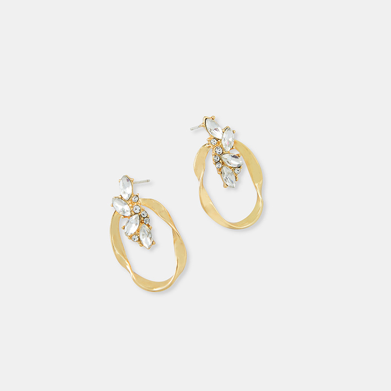 21 Neue Koreanische Stil Beliebte S925 Silber Volle Diamanten Kleine, Einfache Und Großzügige Temperament Ohrringe Ohrringe Frauen display picture 2