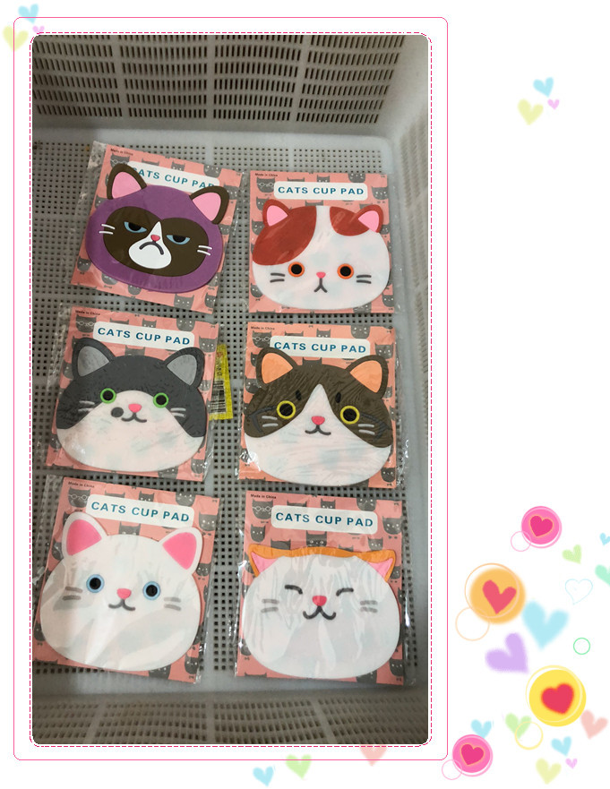 50g Weight Placemat Kitchen and drinking utensils Home Occasion Silica Gel Material Cartoon, Cat Pattern Cute Style Cute Cartoon Cat Silica Gel Placemat