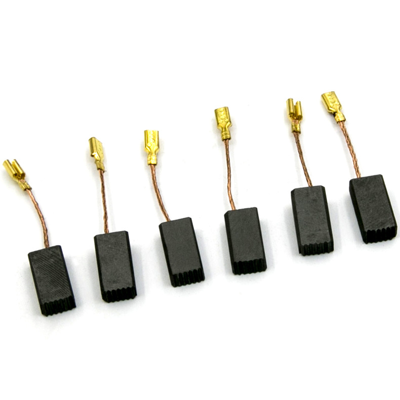 Cepillo de carbono aplicable 6-100 amoladora angular cepillo de carbono Material Doméstico 5*8*16mm Fuente fabricante herramienta eléctrica cepillo de carbono