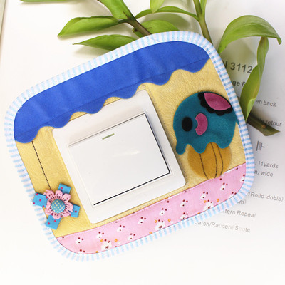 Fabric art Switch Sticker originality Wall stickers Switch Cover socket 86 currency Home Furnishing Jewelry