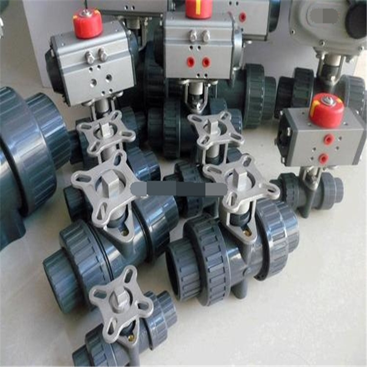 UPVC塑料双由令球阀JLQ911X-10S电动球阀JLQ611S-10U气动球阀PPH