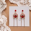 Ethnic retro earrings, silver needle with tassels, ethnic style, silver 925 sample, internet celebrity