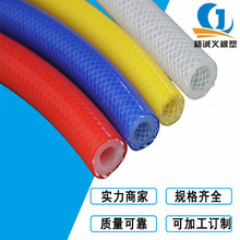 廠家供應食品級透明硅膠編織管雙層無氣味耐高溫編織硅膠網紋軟管