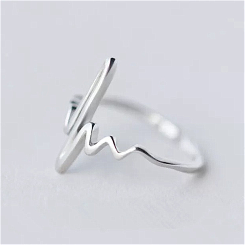 Eleganter Herzschlag Ring Für Damen Einzigartiger Ekg Ring_voghion.com