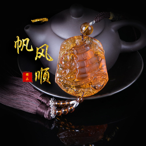 Car pendants, crystal sailboats, car pendants, interior accessories, smooth sailing gifts, insurance company pendants, wholesale