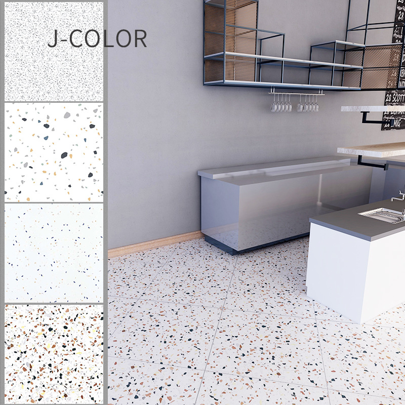 彩色水磨石瓷砖600x600 民宿浴室服装店美容院奶茶店防滑地砖