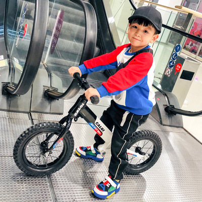 廠家兒童平衡車12寸無腳踏滑行車滑步車兩輪自行車溜溜車壹體輪車