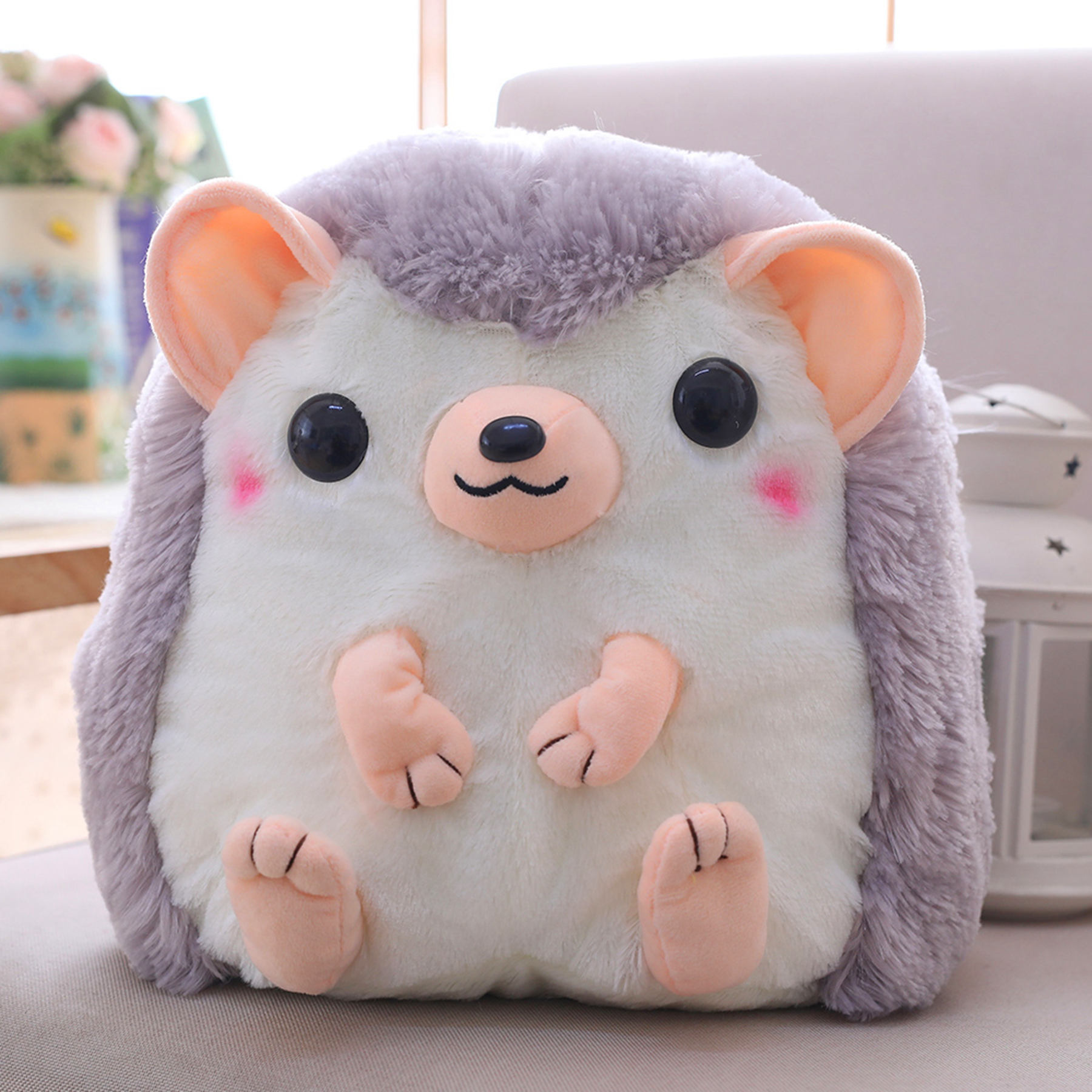 Cute Hedgehog Plush Bag Cartoon Animal Backpack Plush Toy Children's Backpack Doll Wholesale
