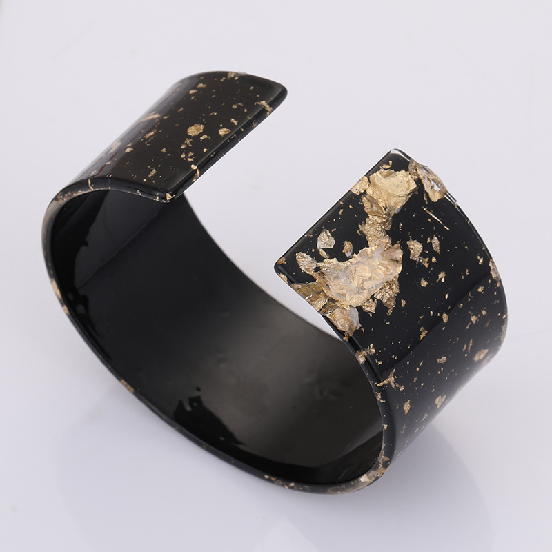 Color Block, Leopard Pattern Classic Style Color Block Leopard Arylic Bangles Wholesale