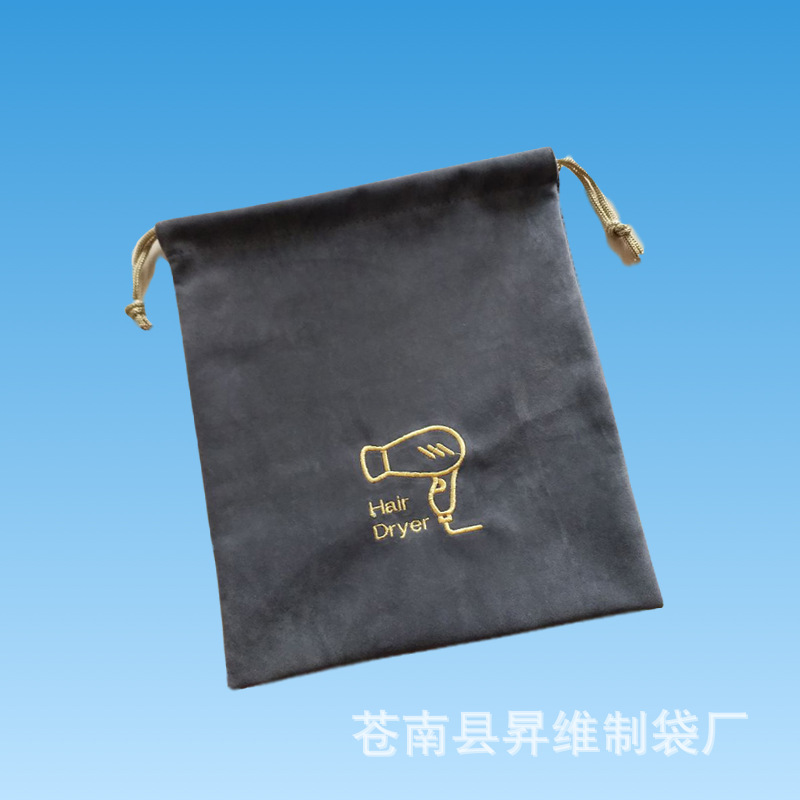En stock Hotel habitación especial secador de pelo bolsa de franela Hotel secador de pelo bolsa de almacenamiento fijo logo