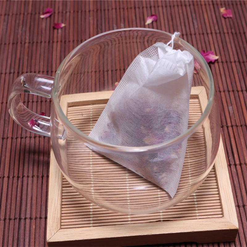100片6*8cm玉米纤维抽线茶包袋小号泡茶袋茶叶袋花茶过滤袋一次性