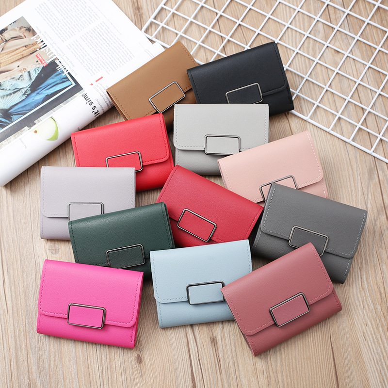 Korean Solid Color Mini Coin Purse display picture 1