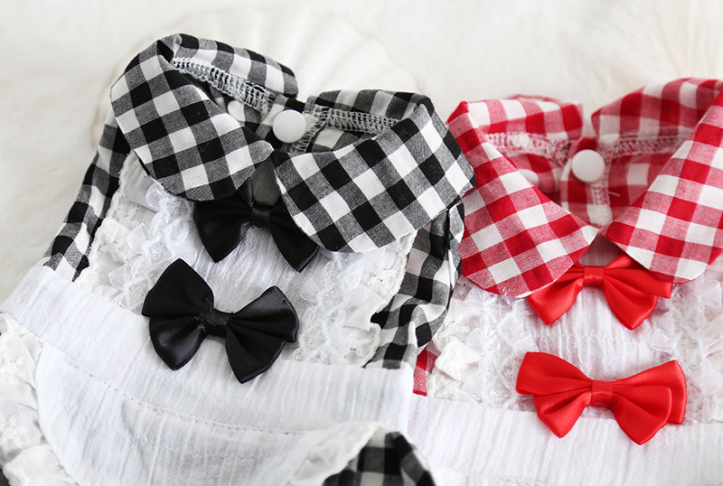 格子蝴蝶结女仆裙