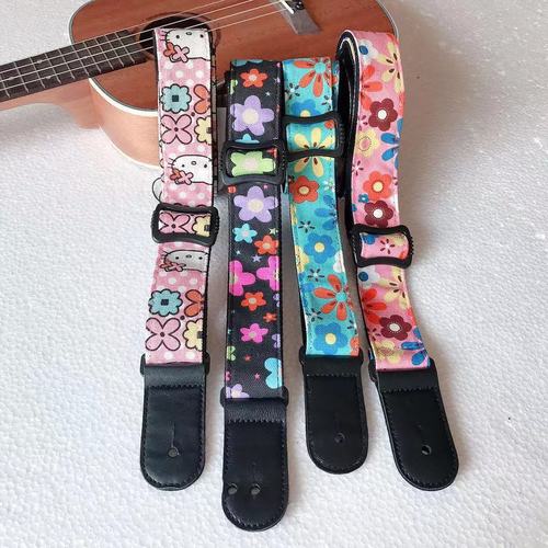 Canvas printed ukulele strap small guitar cartoon strap wholesale ukulele strap guitar strap