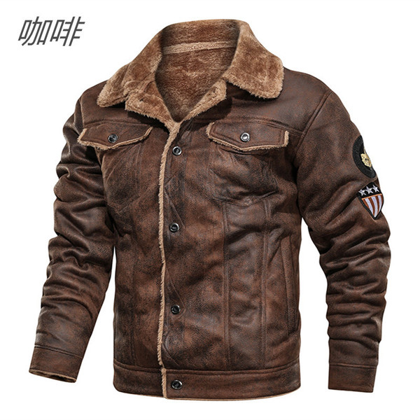 New European and American plush leather jacket