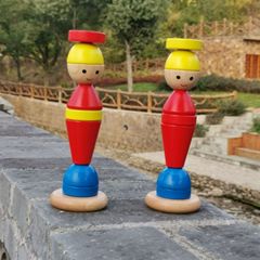 蒙氏早教形狀套柱積木寶寶1-2-3歲認知啟蒙益智木製玩具百變立人