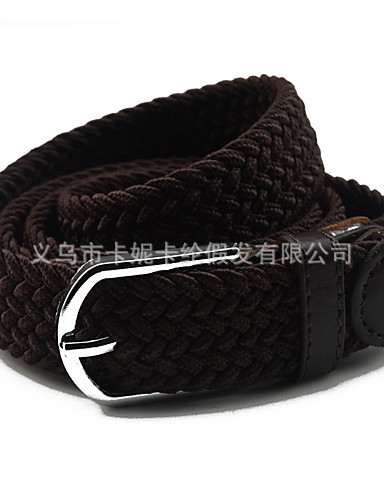 Cinturón de estilo estilo simple con agujero de pin en forma de cuerda de cáñamo