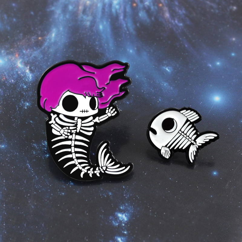Cartoon Style Mermaid Fish Alloy Enamel Unisex Brooches display picture 3