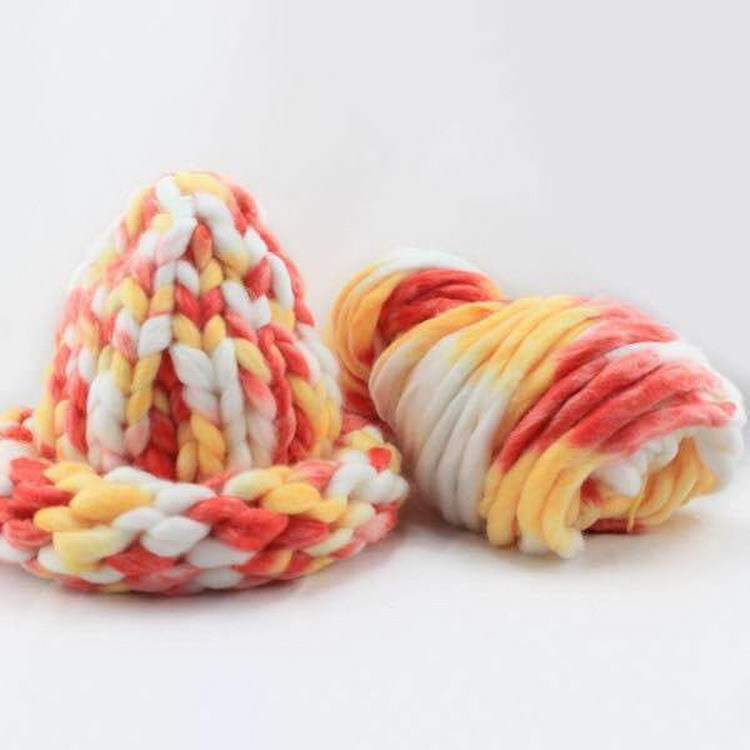 段染冰岛毛线超粗特粗棒针羊毛线 韩式帽子围巾披肩线大粗线批发