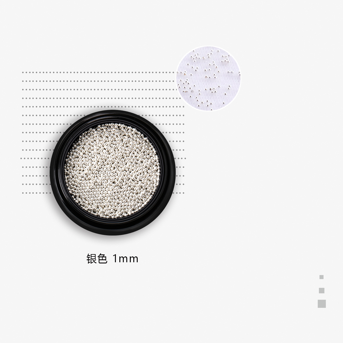 Nueva joyería de uñas en caja de oro y plata pequeñas cuentas de acero galvanoplastia decoraciones de metal sin decoloración micro cuentas de oro y plata