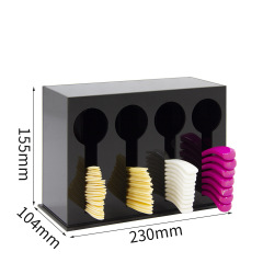 Acrylic Utensil Holder without Holes, Canteen Fast Food Restaurant Spoon Stand, Takeout Spoon Storage Box for Commercial Use