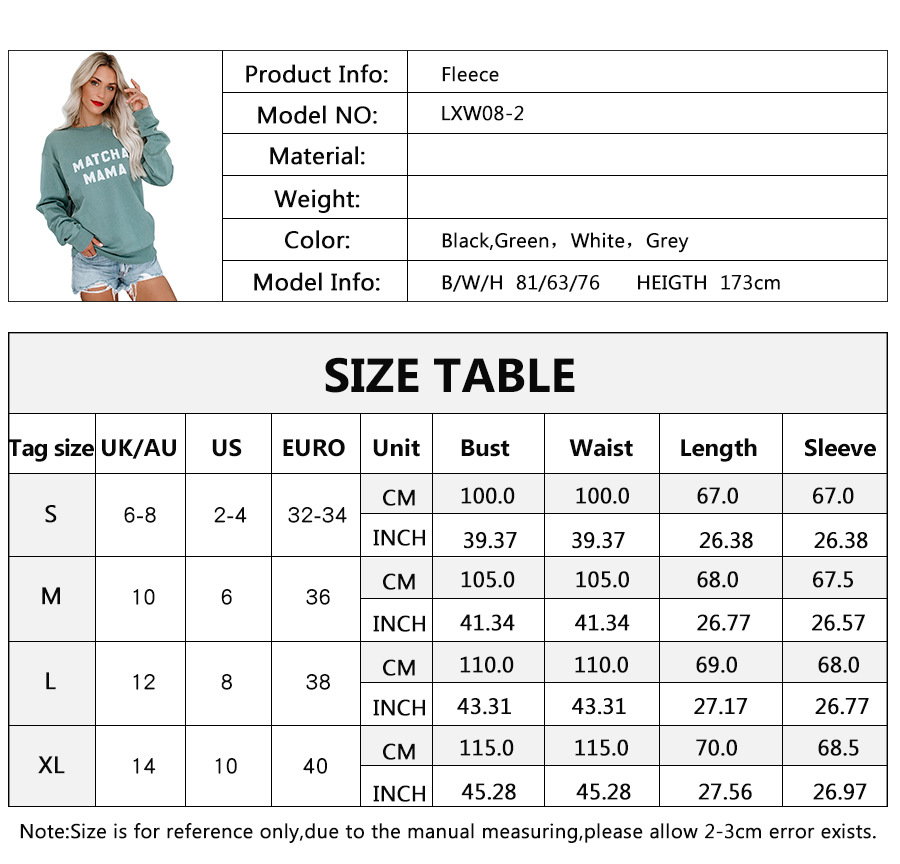 autumn and winter new tops women s round neck letter pullover sweatershirt NSAL2867