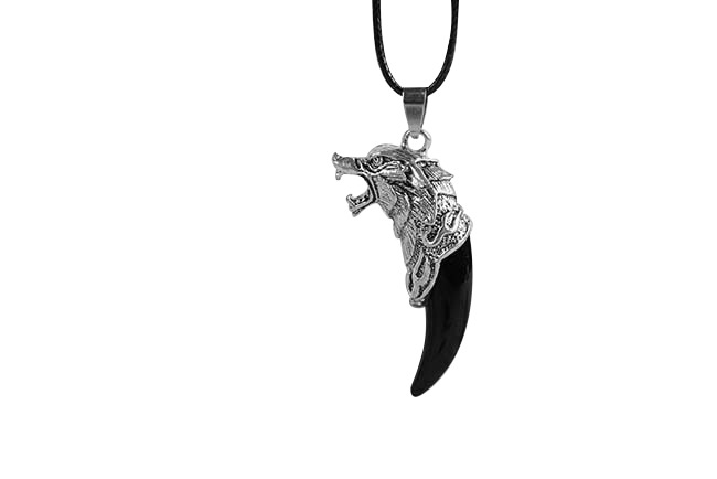 Dragon Teeth, Wolf Teeth Necklace, Personalized Totem, Male Head Pendant, Dominant Star, Same Style Punk Collar Chain_voghion.com