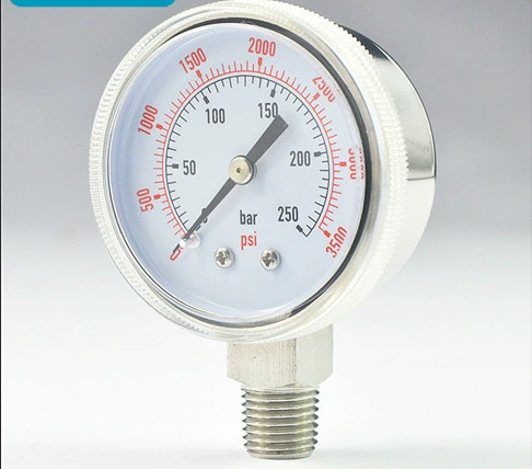 [Золотой инструмент] Ударный манометр из нержавеющей стали Кислородный ацетиленовый манометр Кислородный манометр баллона