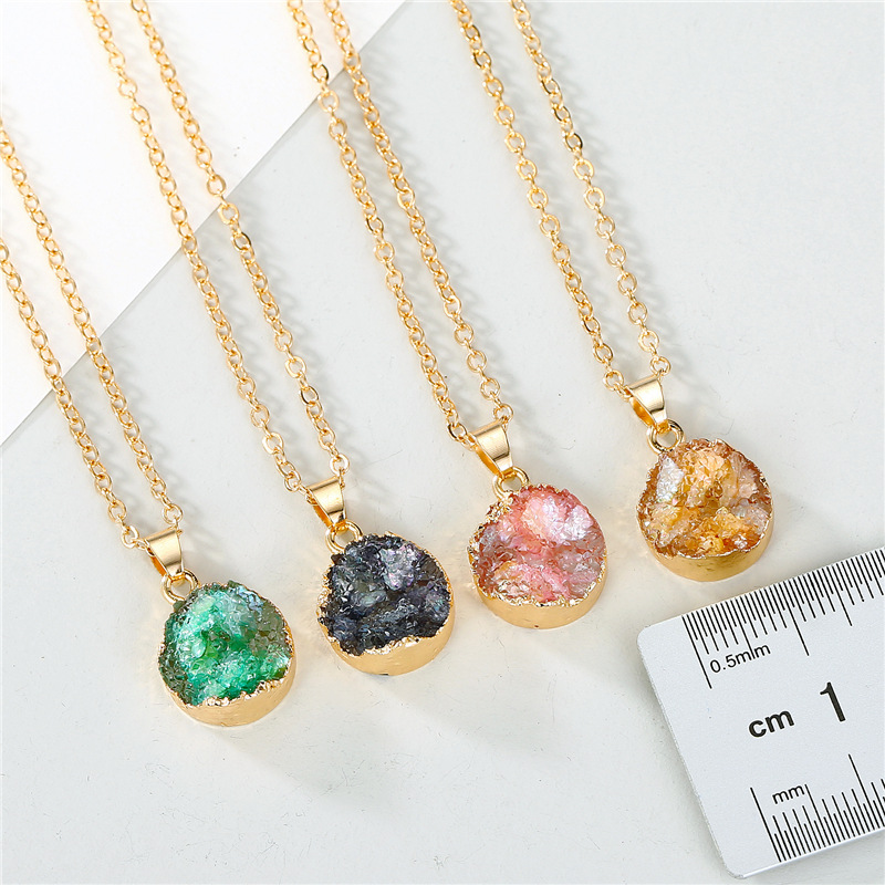 Wholesale Jewelry Fashion Round Alloy Pendant Necklace display picture 2