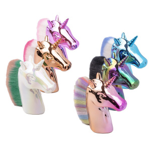 Nail unicorn colorful large loose brush blush brush foundation brush nail dust removal cleaning brush