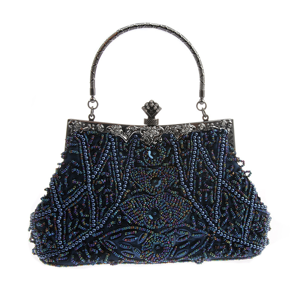 供应精品外单手工包晚宴包珠片包复古礼服包手提旗袍包03331