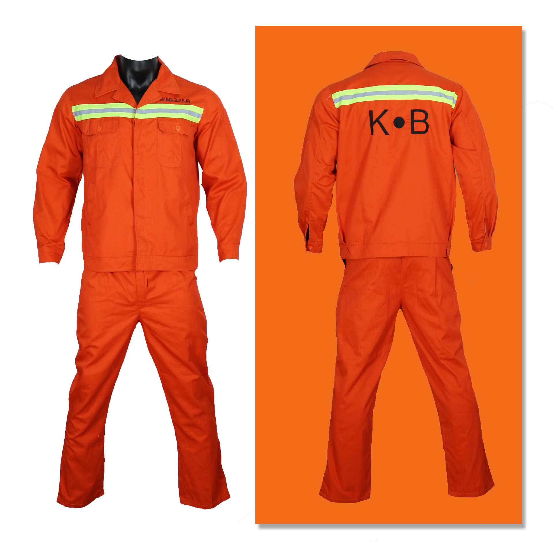 新款分体服涤棉带反光条厚款车间工厂工作带长袖劳保工人分体服