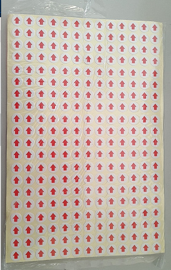 箭頭燈铜版纸，红色